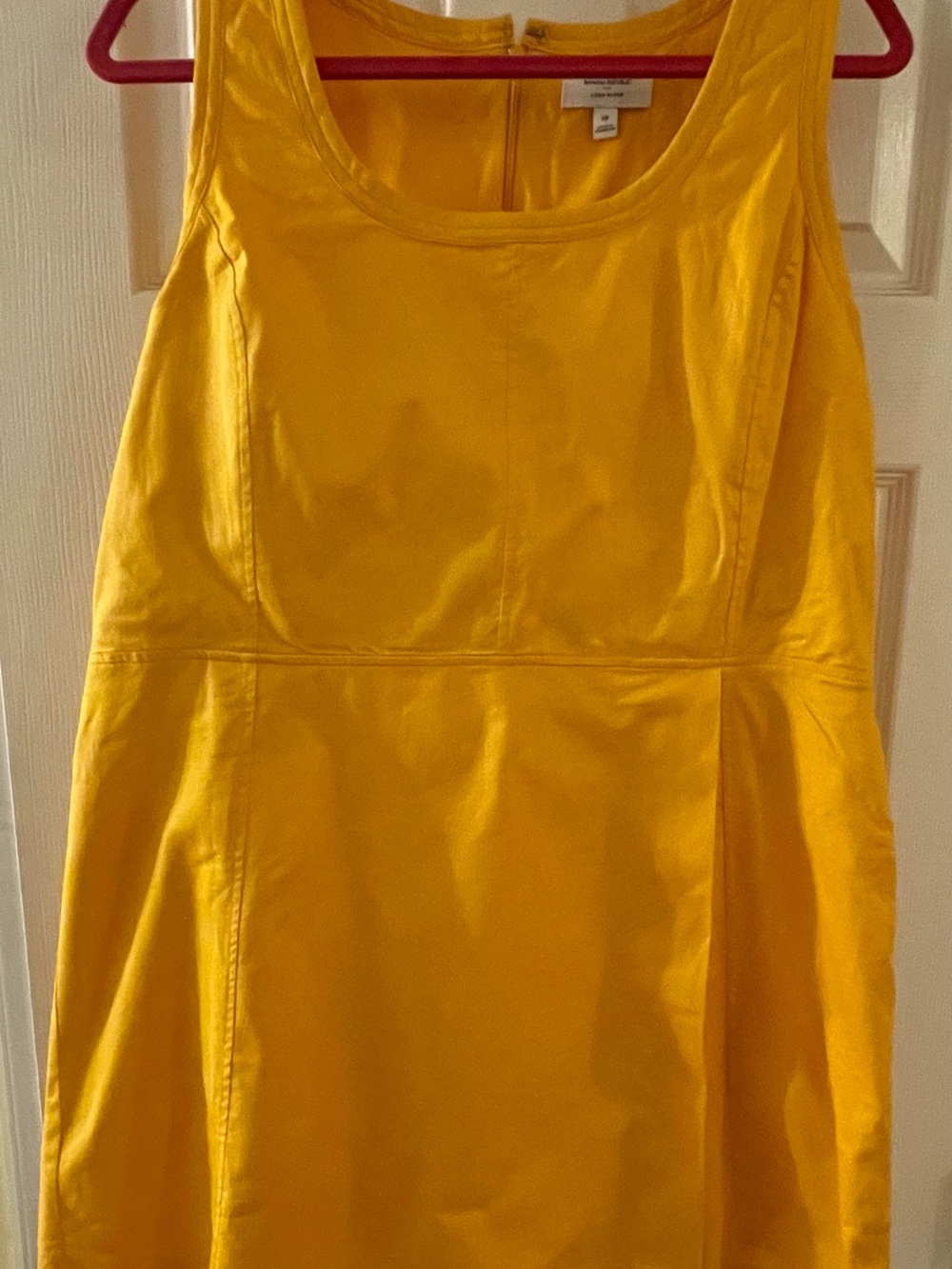 Banana Republic Sunflower Yellow Sleeveless Scoop-Neck Dress